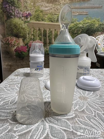 Бронь Молокоотсос Avent ручной, бутылочка