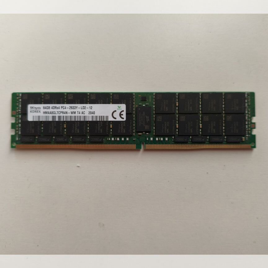 [HMAA8GL7CP] 64 Gb 2933 4drx4 Lrdimm Sk Hynix Cpr, Склад 1 Шт Hmaa8gl7cp