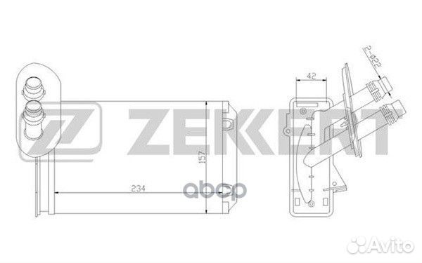 Радиатор отоп. Audi A3 II 03- TT II 98- Seat