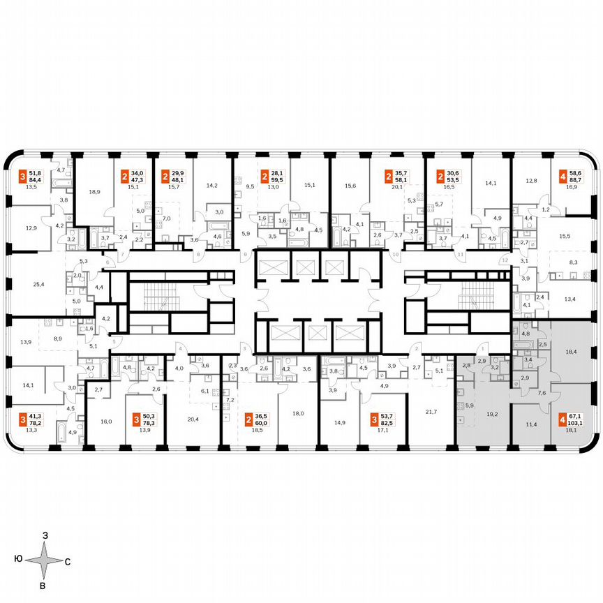 3-к. квартира, 103,1 м², 35/49 эт.