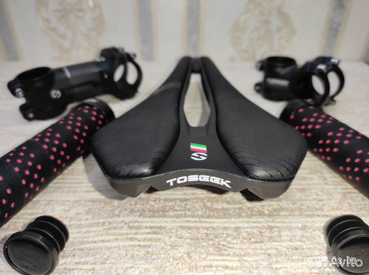 Toseek карбон подсидел, вынос, руль, грипсы, седла