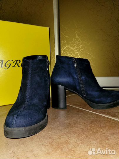 Ботильоны женские на каблуке; замша