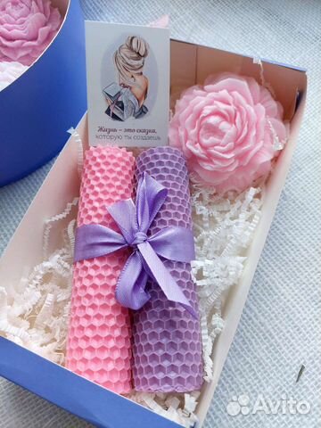 Свечи из вощины и мыло ручной работы