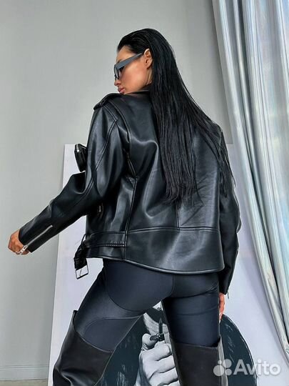 Кожанная куртка/косуха женская