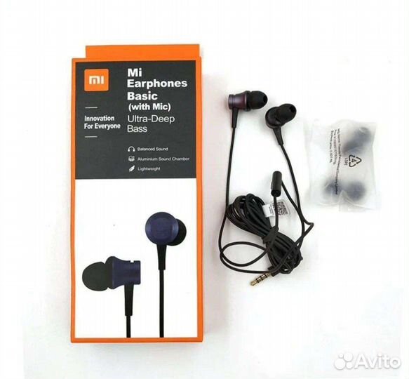 Наушники Xiaomi Mi earphones Basic синие/красные