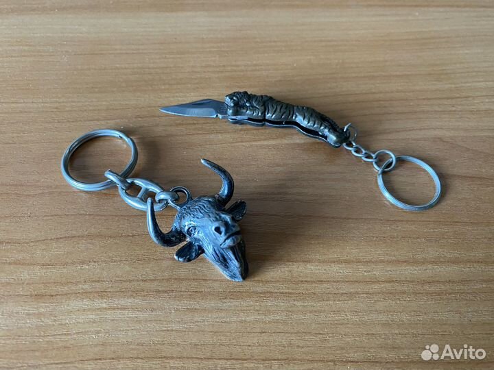 Брелок бык, тигр - раскладной нож