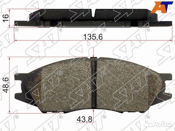 Колодки тормозные Передние nissan AD