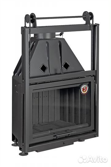 Камин Экокамин Альфа 800 kв с контргрузом черный ш