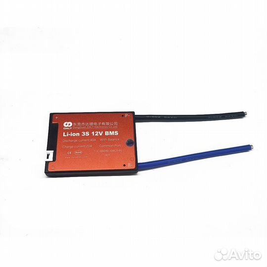 Плата балансировки daly BMS 3S (12V) 40А Li ion