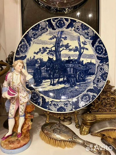 Винтаж: Настенная тарелка делфт - Delft Holland