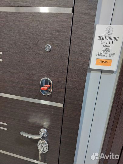 Дверь входная металлическая с зеркалом