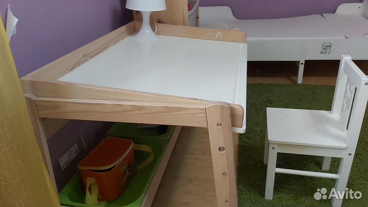 Детский стол регулируемый со стульчики икеа