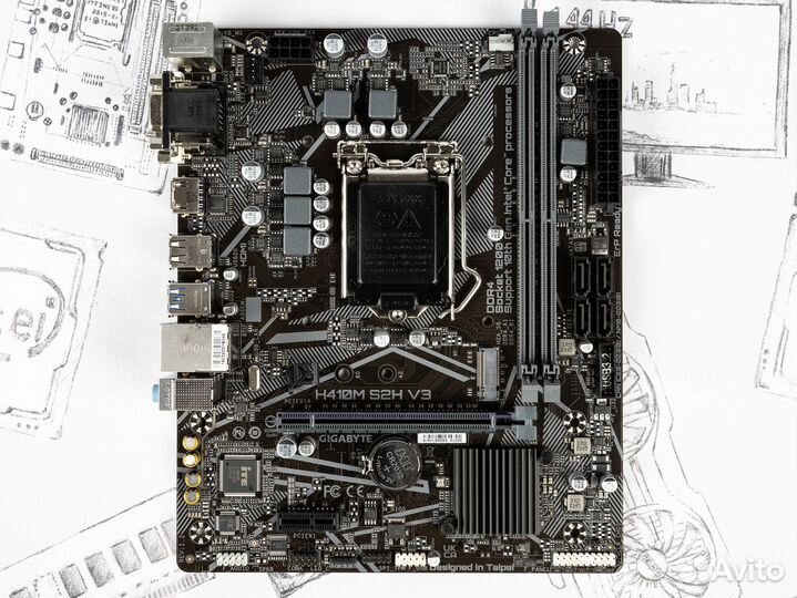 Материнская плата Gigabyte H410M S2H V3 1200