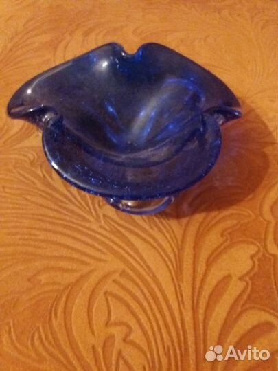 Пепельница цветное стекло СССР