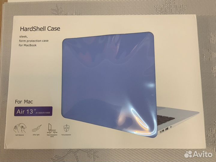 Чехол на macbook air 13” (А1369/1466) + накладка