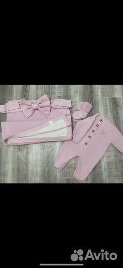 Комплект-конверт на выписку для девочки