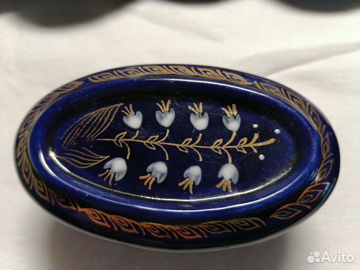 Кобальтовая шкатулка Новгород возрождение 2 шт