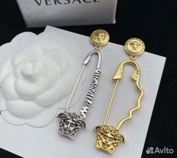 Серьги булавки Versace винтаж версаче