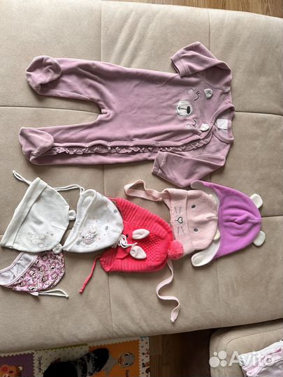 Игрушки, одежда 0-6мес 56,62,68