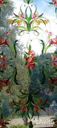 Витражи на готовые окна и двери без замены стекла