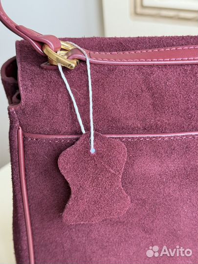 Сумка в стиле Balenciaga rodeo замша бордо