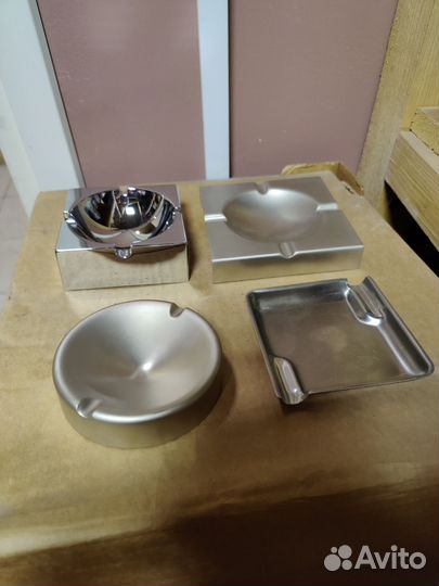 Пепельницы нержавейка много