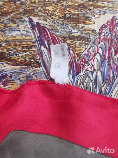 Винтажный шёлковый натуральный платок Утки