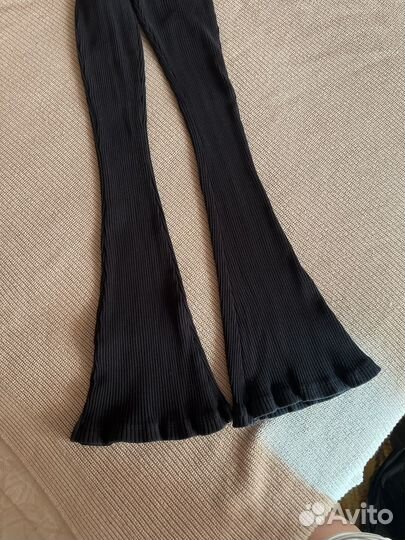 Легинсы женские клеш черные S 42 р