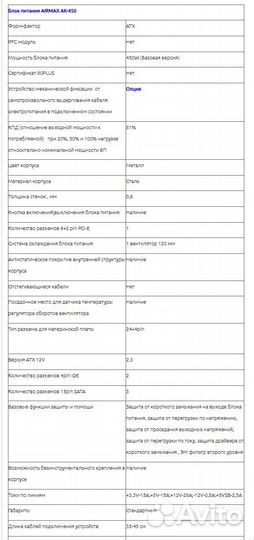 Новые блоки питания пк