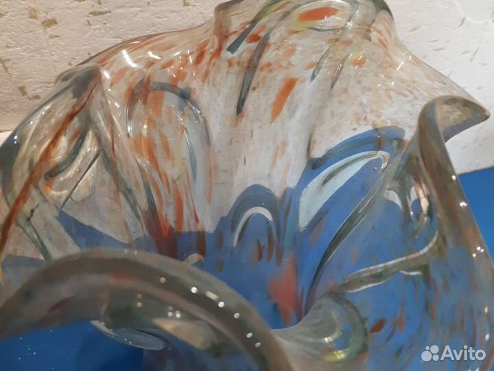 Ваза цветное стекло СССР