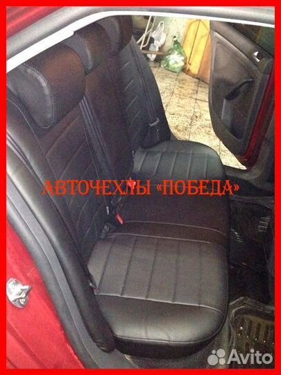 Чехлы Volkswagen Jetta 5 из экокожи чёрные Классик