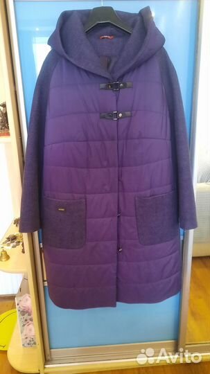 Пальто фиолетового цвета 66р