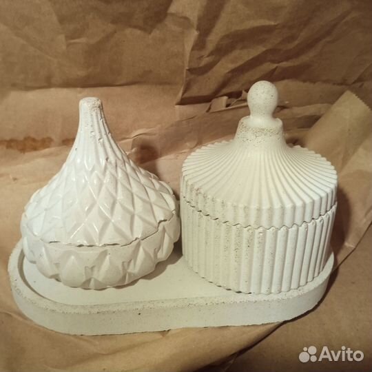 Подарочный набор шкатулок из бетона