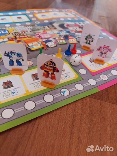 Игра настольная Поли Робокар Большая стройка