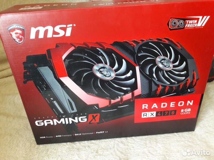 Коробка от видеокарты Radeon RX470