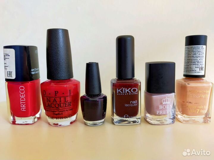 Лак для ногтей opi, art deco, kiko, max factor