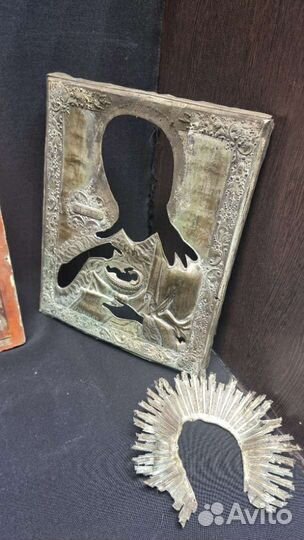 Антикварная икона Иоанн Предтеча, 39,5х31,5 см