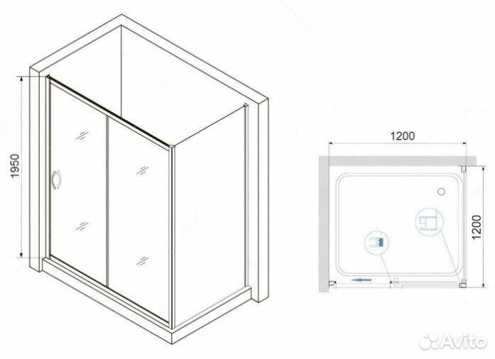 Душевой уголок RGW Passage PA-76 120x120 прозрачный