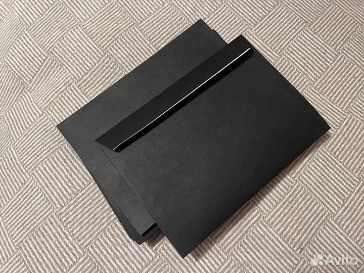 Конверт черный 225х160мм с клеевым клапаном