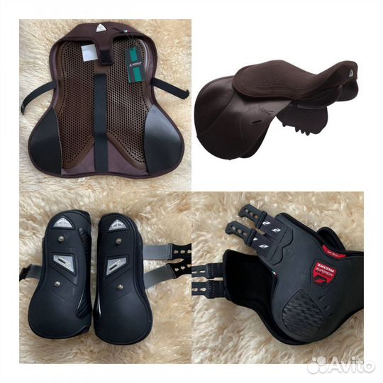 Амуниция для лошади, ногавки, гель на седло и др