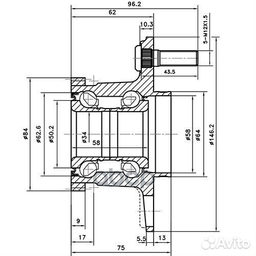 Ступица колеса ступица задняя honda legend