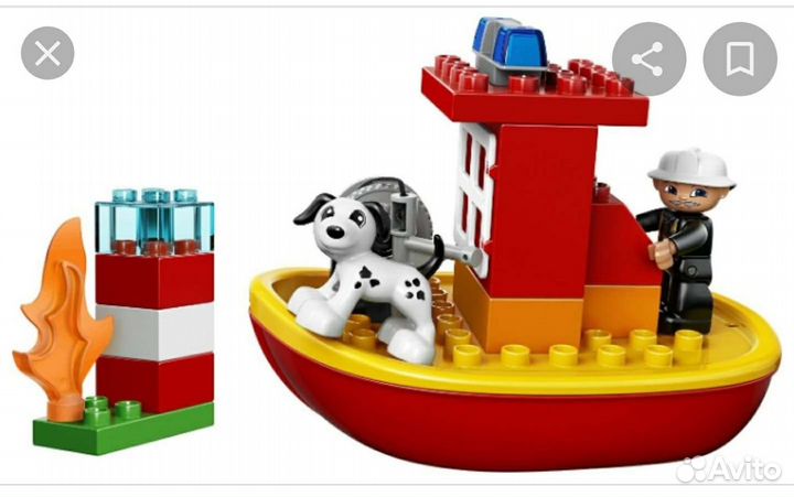 Lego duplo пожарный катер