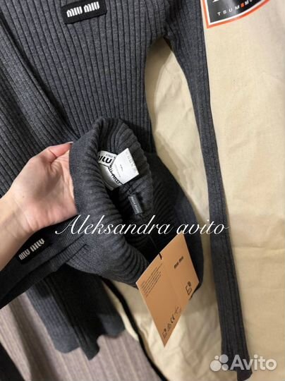 Шерстяной костюм miu miu женский