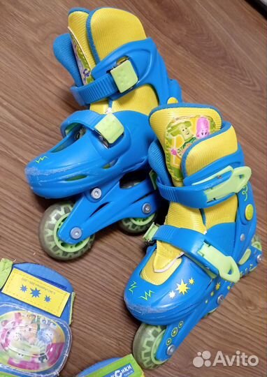 Роликовые коньки детские раздвижные размер 26-29