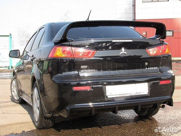 Накладка на задний бампер Lancer 10 короткая