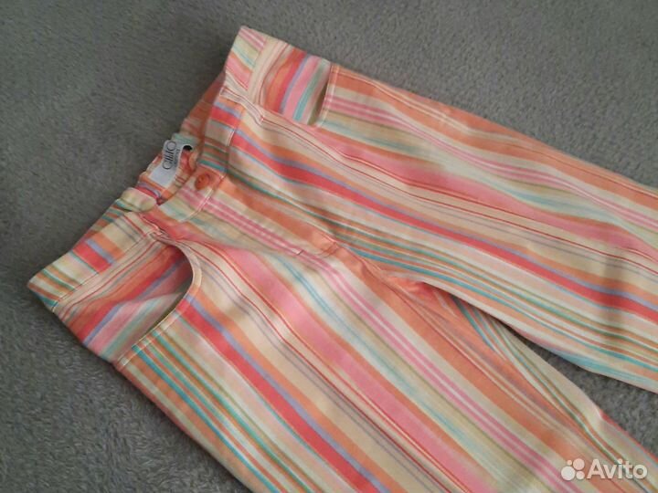 Летние женские брюки 44 46 в полоску