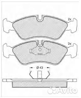 Колодки тормозные передние