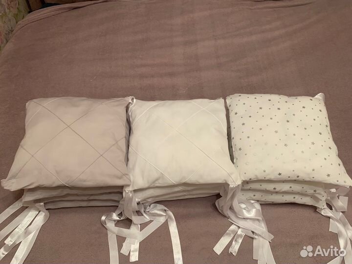 Бортики в детскую кроватку 12 подушек