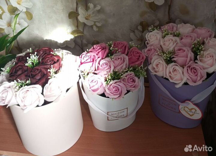 Букет из мыльных роз от