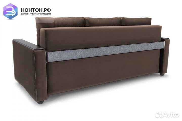 Диван еврокнижка Денвер коричневый
